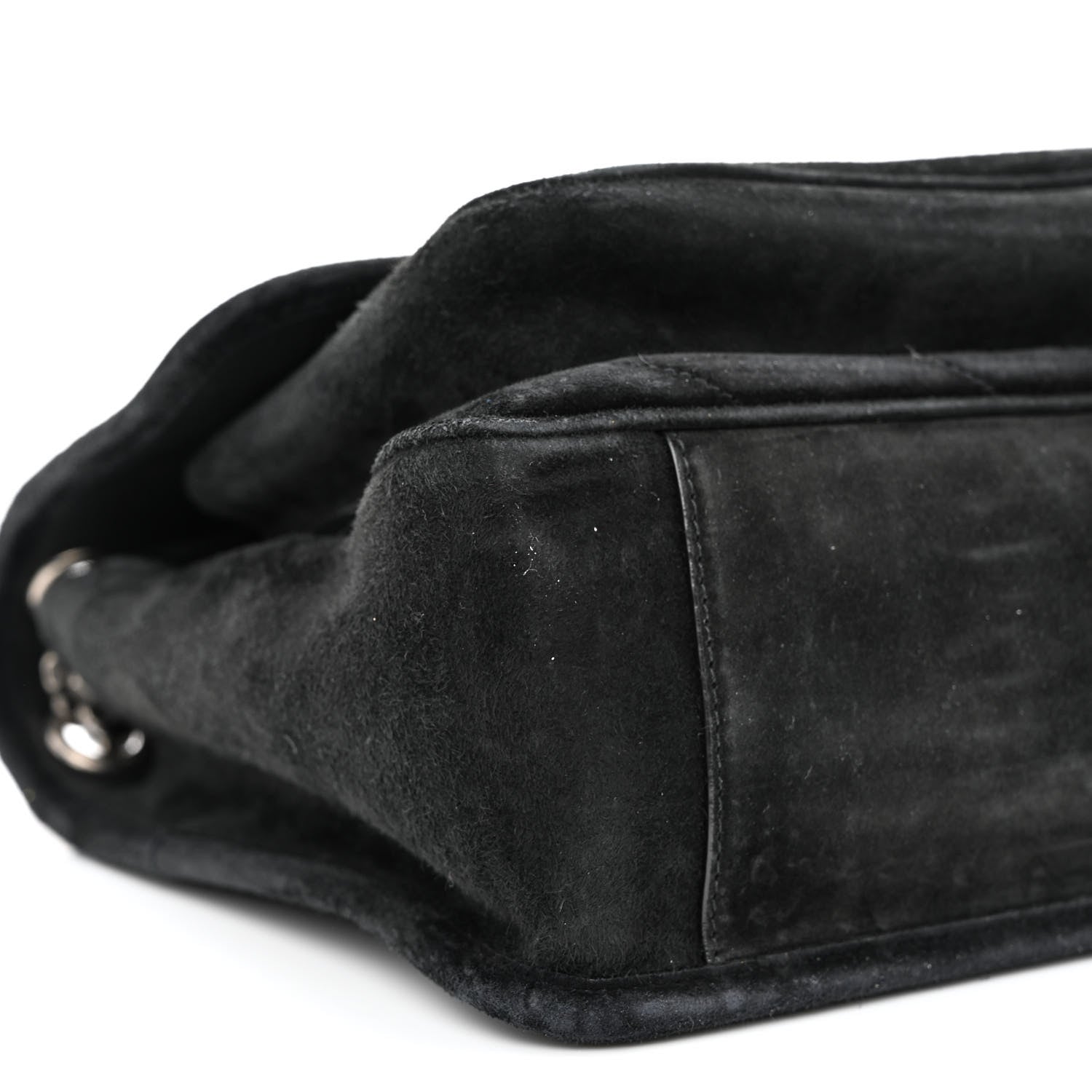 Saint Laurent Suede Monogram Matelasse Medium Niki Chain Satchel Black 9 of 10