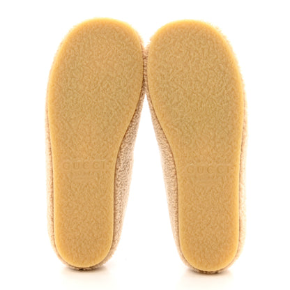 Gucci Merino Wool Mandala Goatskin Mens Horsebit Moccasin Loafers 9.5 Butterscotch Amber Honey 5 of 9