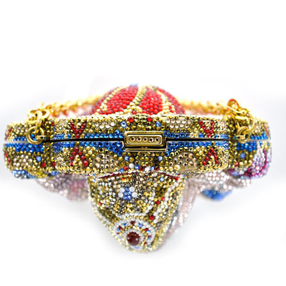 Judith Leiber Austrian Crystal Ganesh Elephant Minaudiere Clutch 8 of 10