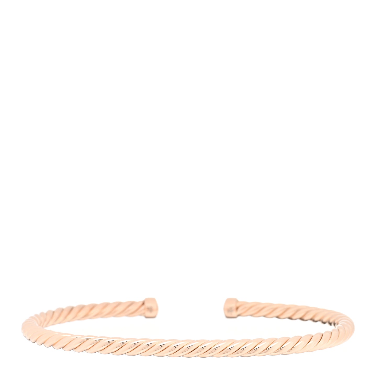 18K Rose Gold 4mm Cable Classics Cuff Bracelet