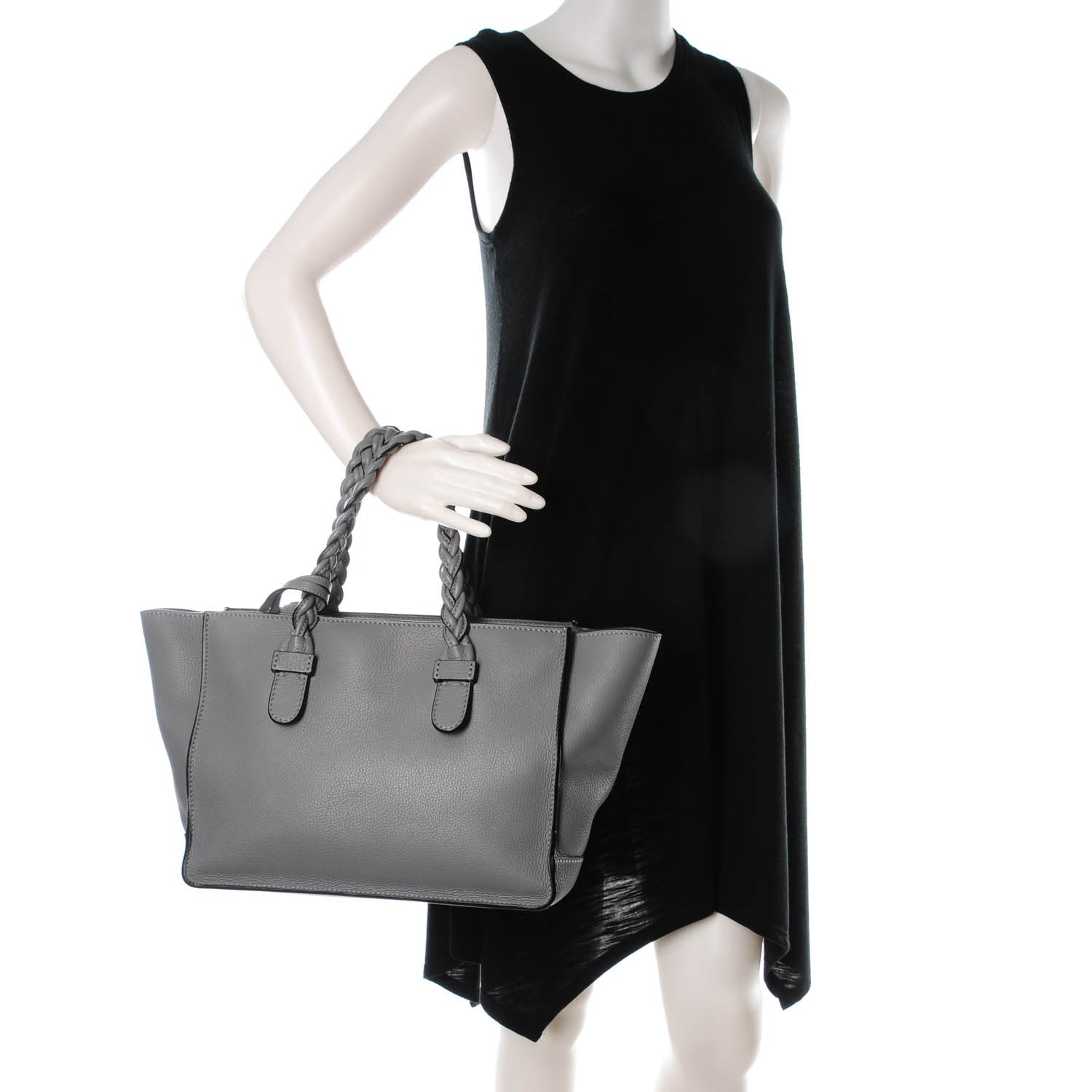 Valentino Garavani Grained Calfskin Small To Be Cool Tote Grigio Perla 2 of 9