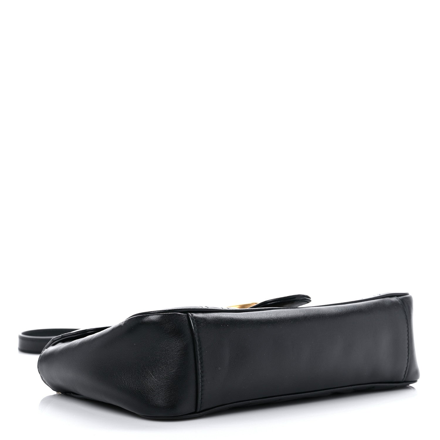 Gucci Calfskin Matelasse Small GG Marmont Shoulder Bag Black 4 of 13