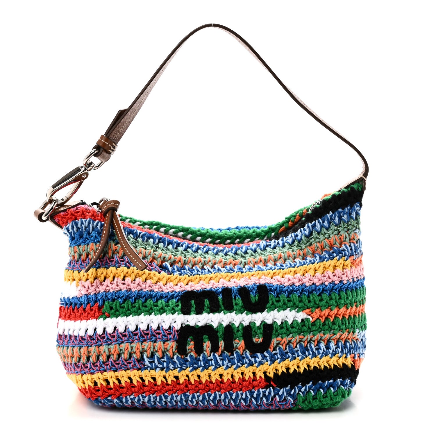 Miu Miu Fabric Crochet Pouch Multicolor 1 of 9
