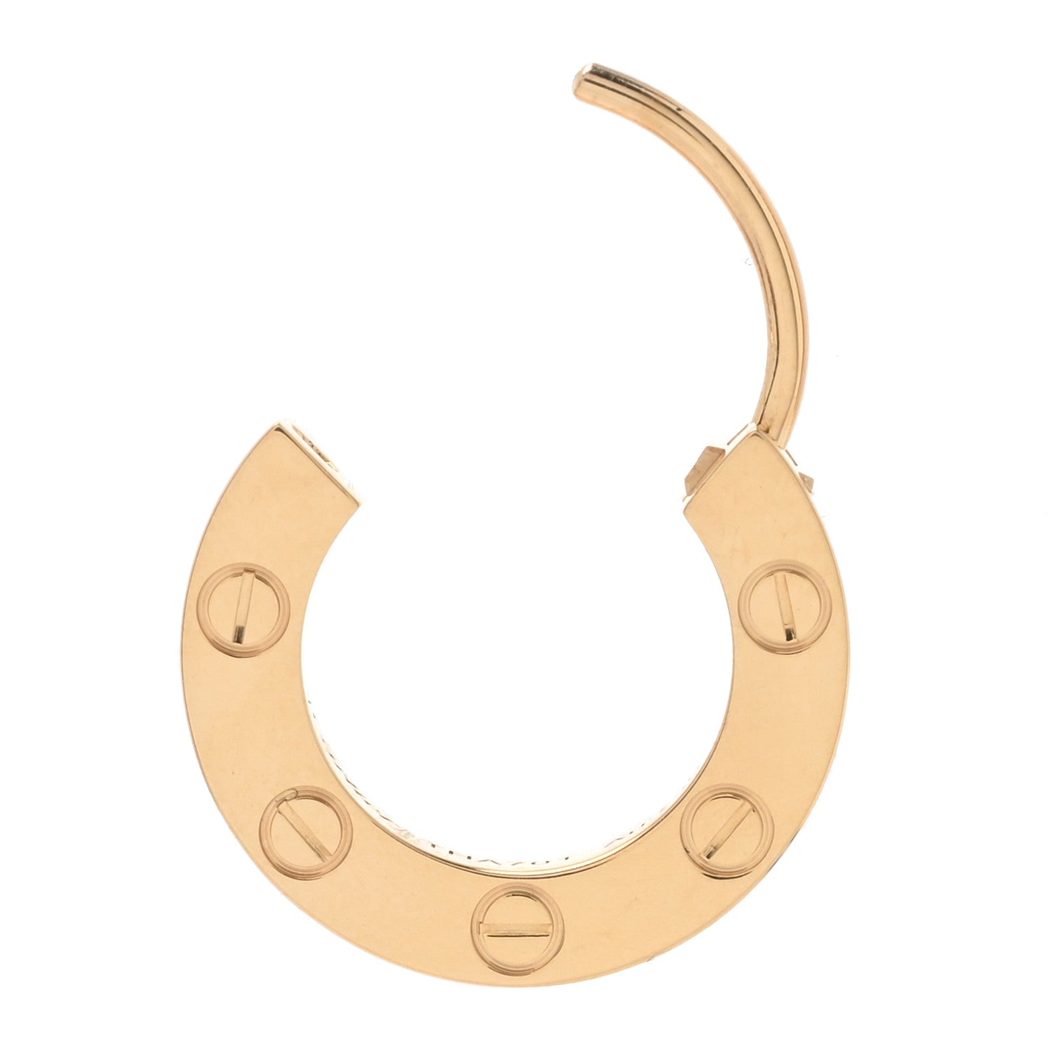 Cartier 18K Yellow Gold Single LOVE Hoop Earring 3 of 4