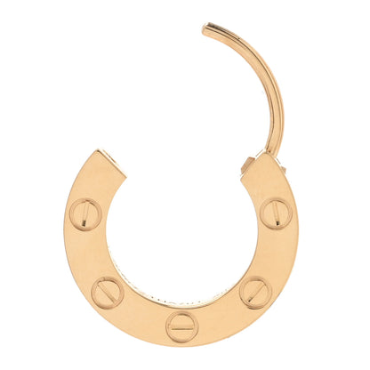 Cartier 18K Yellow Gold Single LOVE Hoop Earring 3 of 4