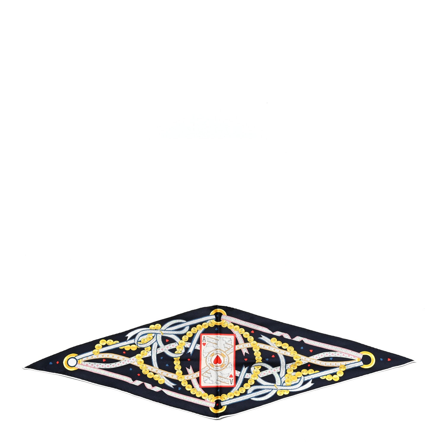 Hermes Silk Dame De Coeur Nano Losange Black Rouge 1 of 3