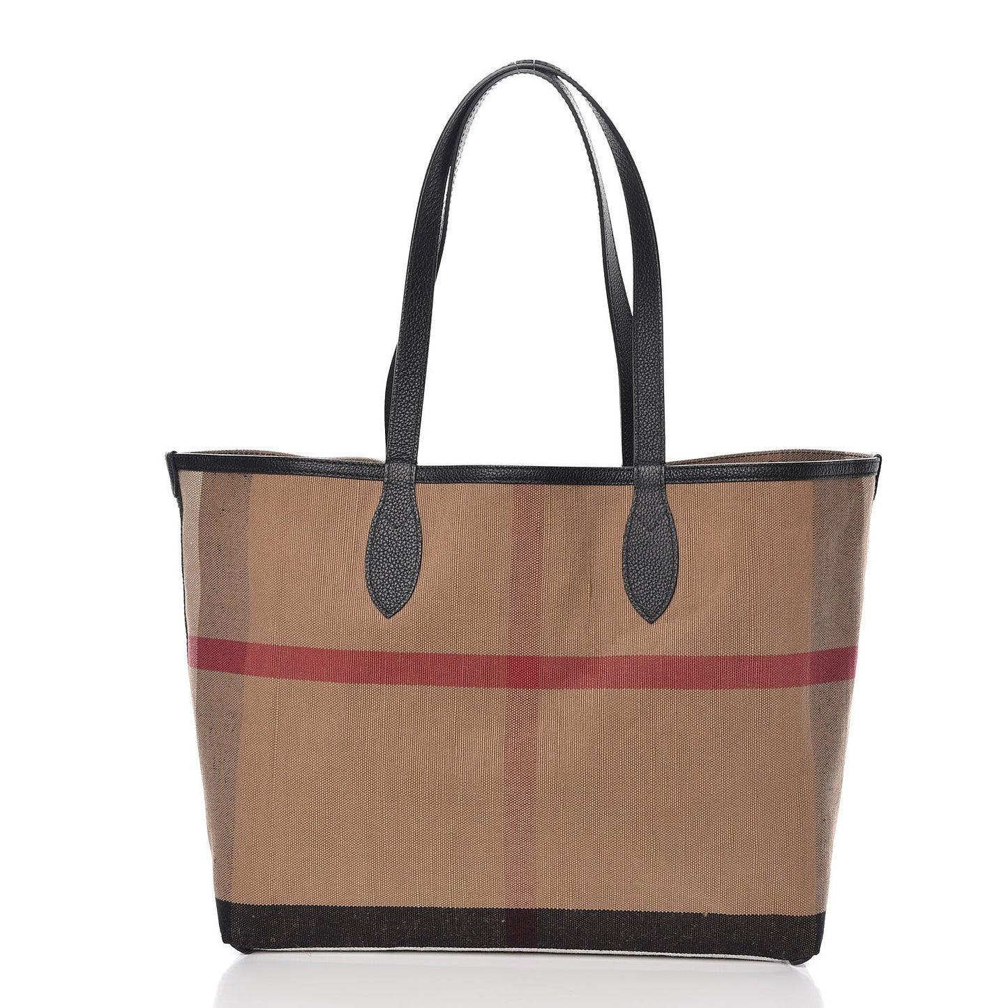 Coated Canvas Mega Check Medium Doodle Tote Black