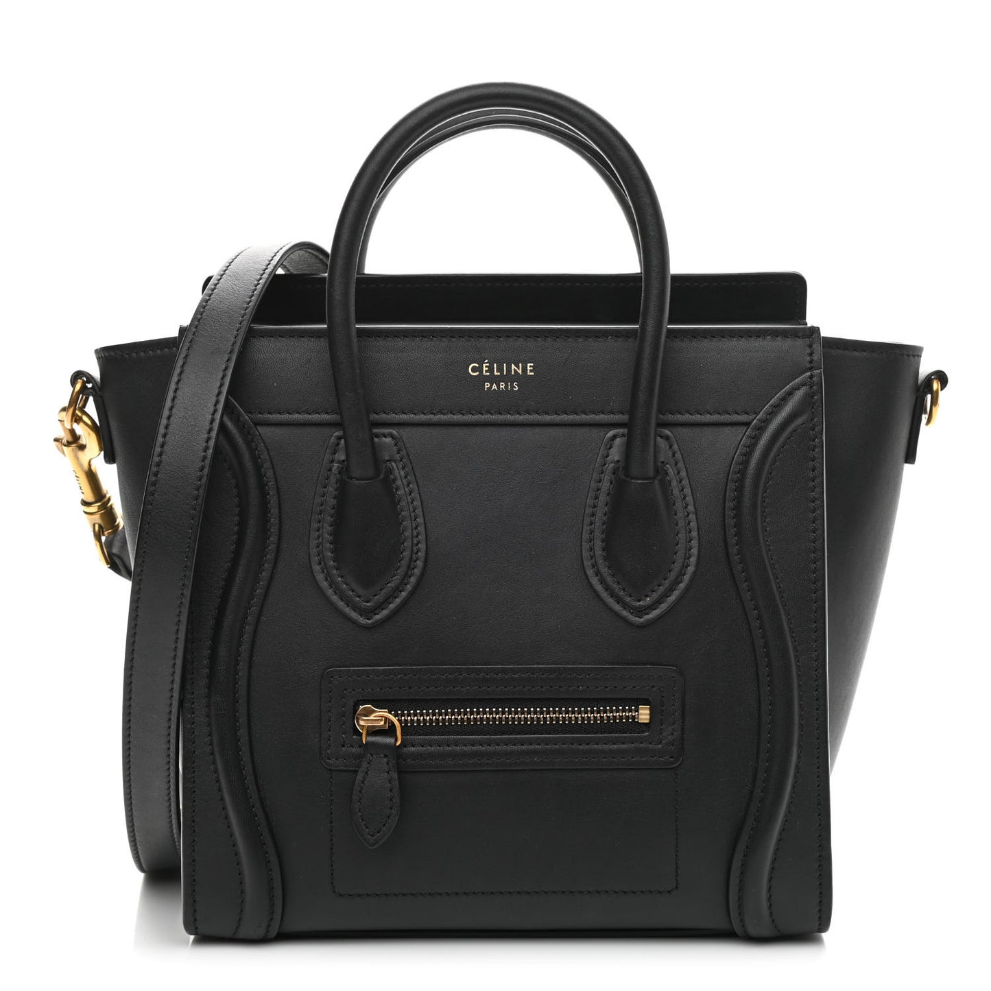 Smooth Calfskin Nano Luggage Black