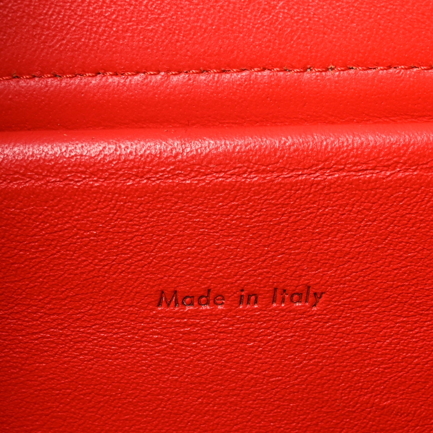 Elephant Calfskin Mini Tri-Color Belt Bag Vermillion