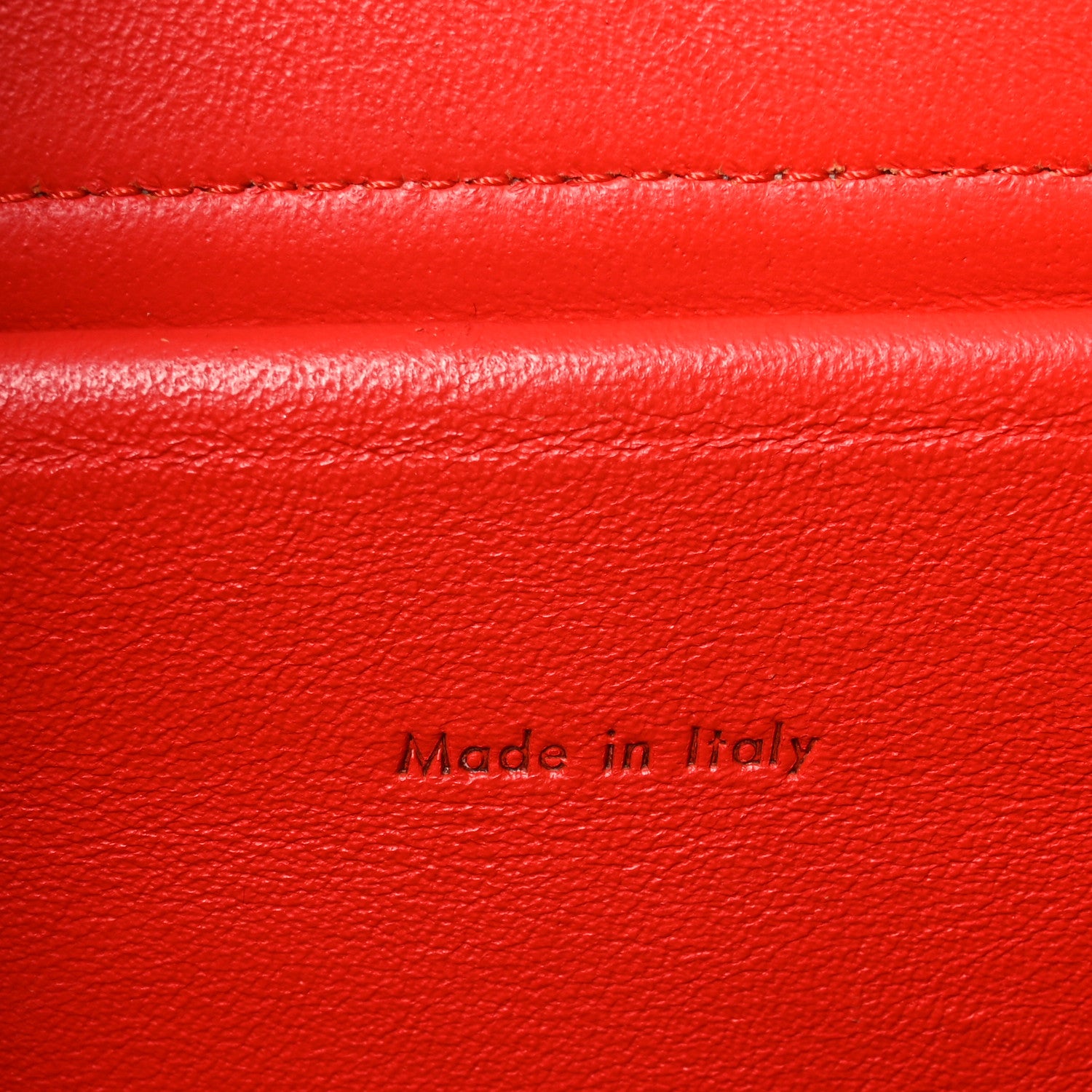 Celine Elephant Calfskin Mini Tri-Color Belt Bag Vermillion 7 of 11