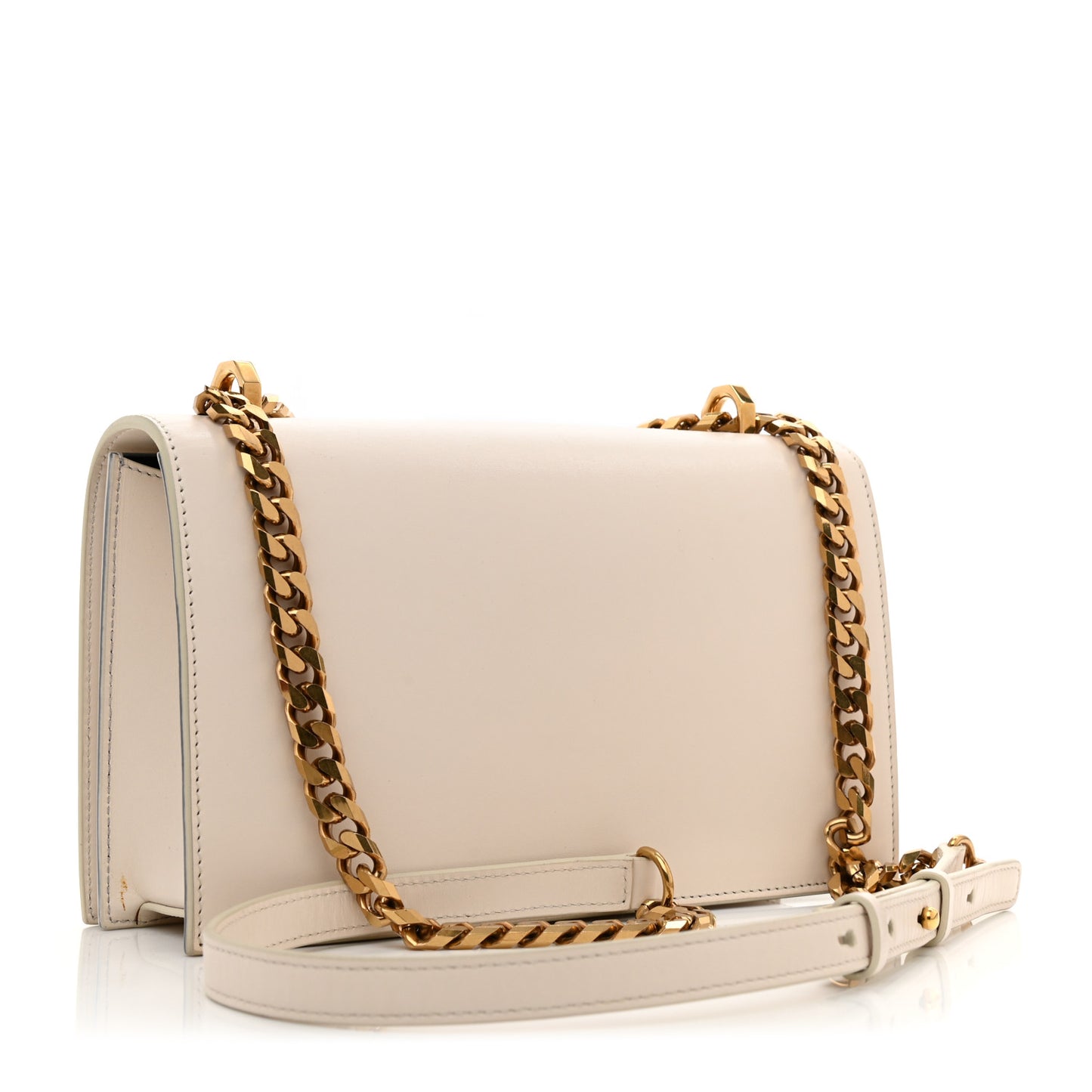 Calfskin Knuckle Shoulder Bag Off White