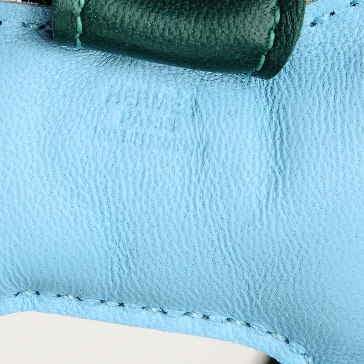 Milo Lambskin Grigri Rodeo Horse Bag Charm PM Celeste Malachite Craie