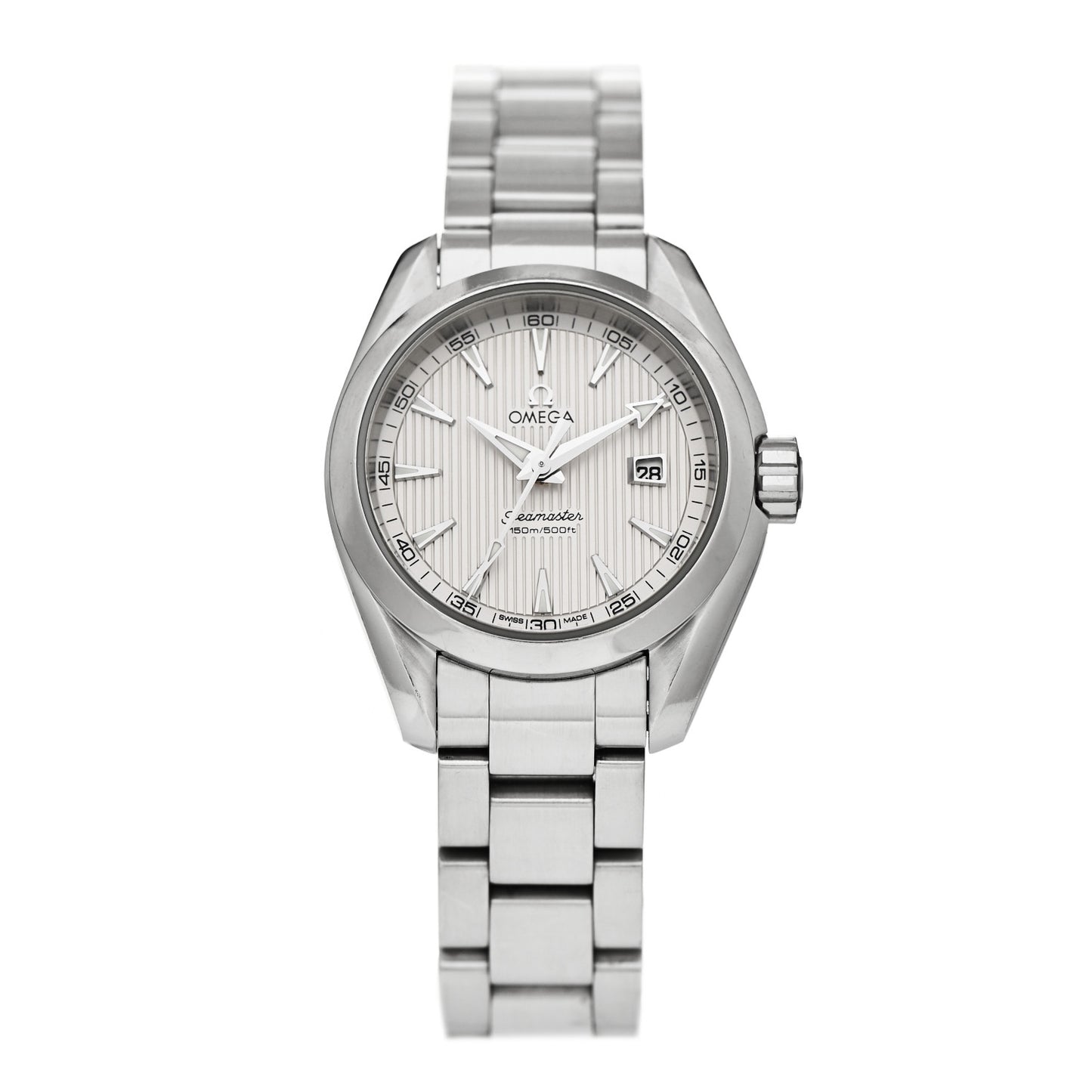 Stainless Steel 30mm Seamaster Aqua Terra Quartz Watch Silver 231.10.30.60.02.001