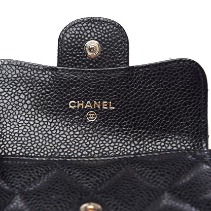 Chanel Caviar Quilted Flap Card Holder Wallet Black 6 of 9