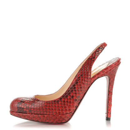 Christian Louboutin Python Horatio 120 Pumps 36 Red 1 of 7