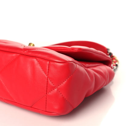 Chanel Lambskin Quilted Medium Chanel 19 Flap Red 9 of 9