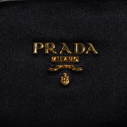 Prada Satin Evening Clutch Black 10 of 10