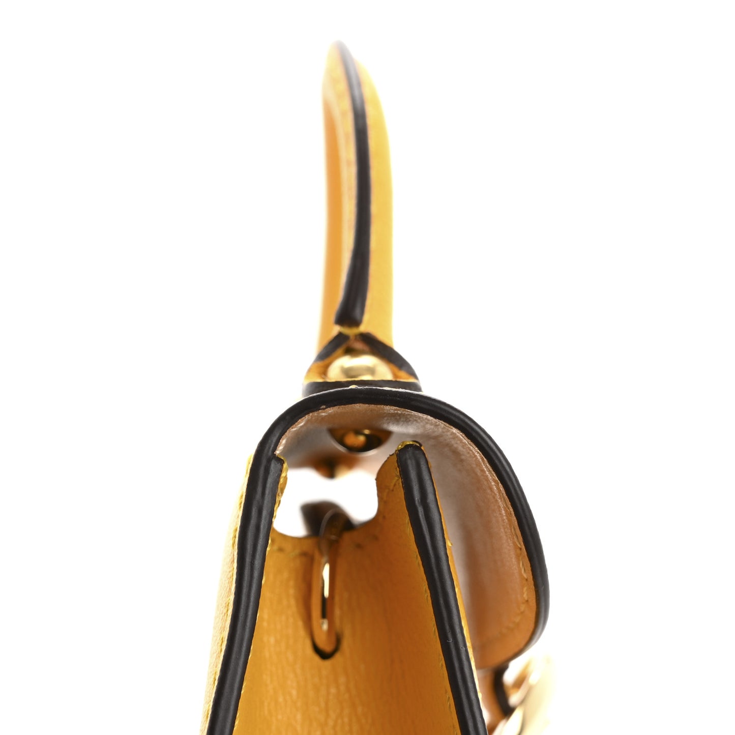 Calfskin Mini Brillant Bag Charm Yellow