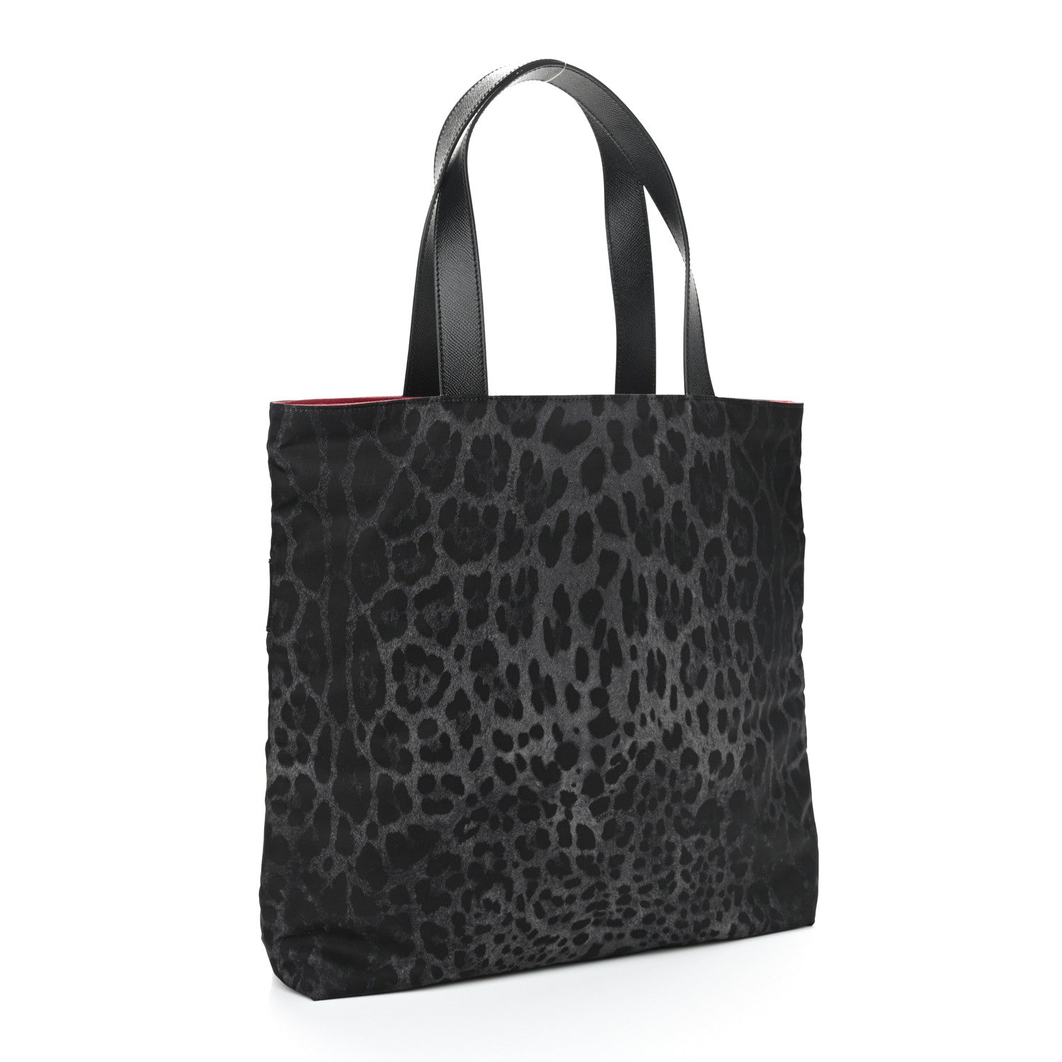 Dolce & Gabbana Nylon Leopard Reversible Tote Black 4 of 15