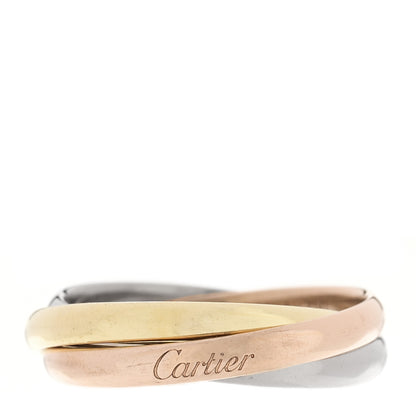 Cartier 18K Pink Yellow White Gold Small Trinity Ring 54 7 1 of 5