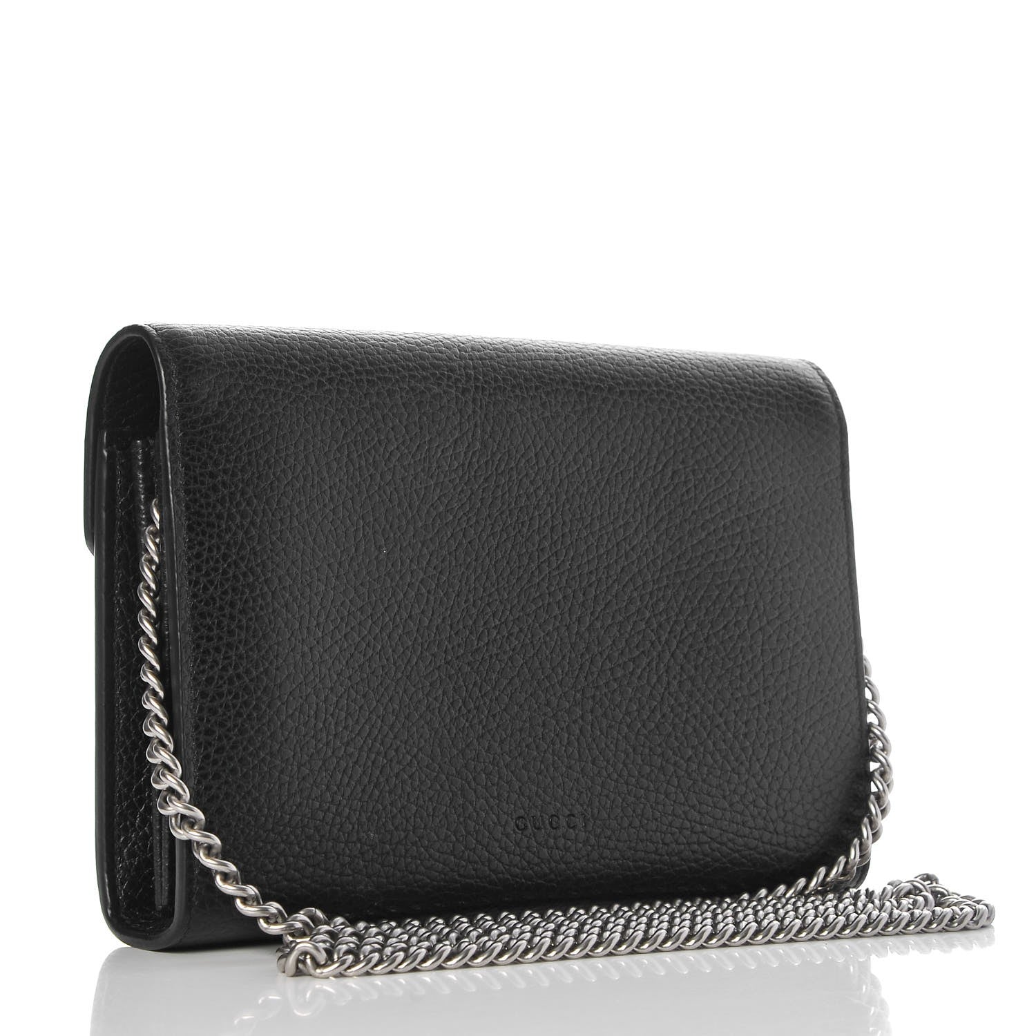 Gucci Calfskin Mini Dionysus Chain Wallet Black 3 of 8