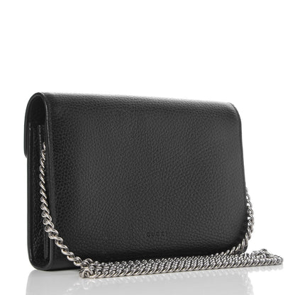 Gucci Calfskin Mini Dionysus Chain Wallet Black 3 of 8
