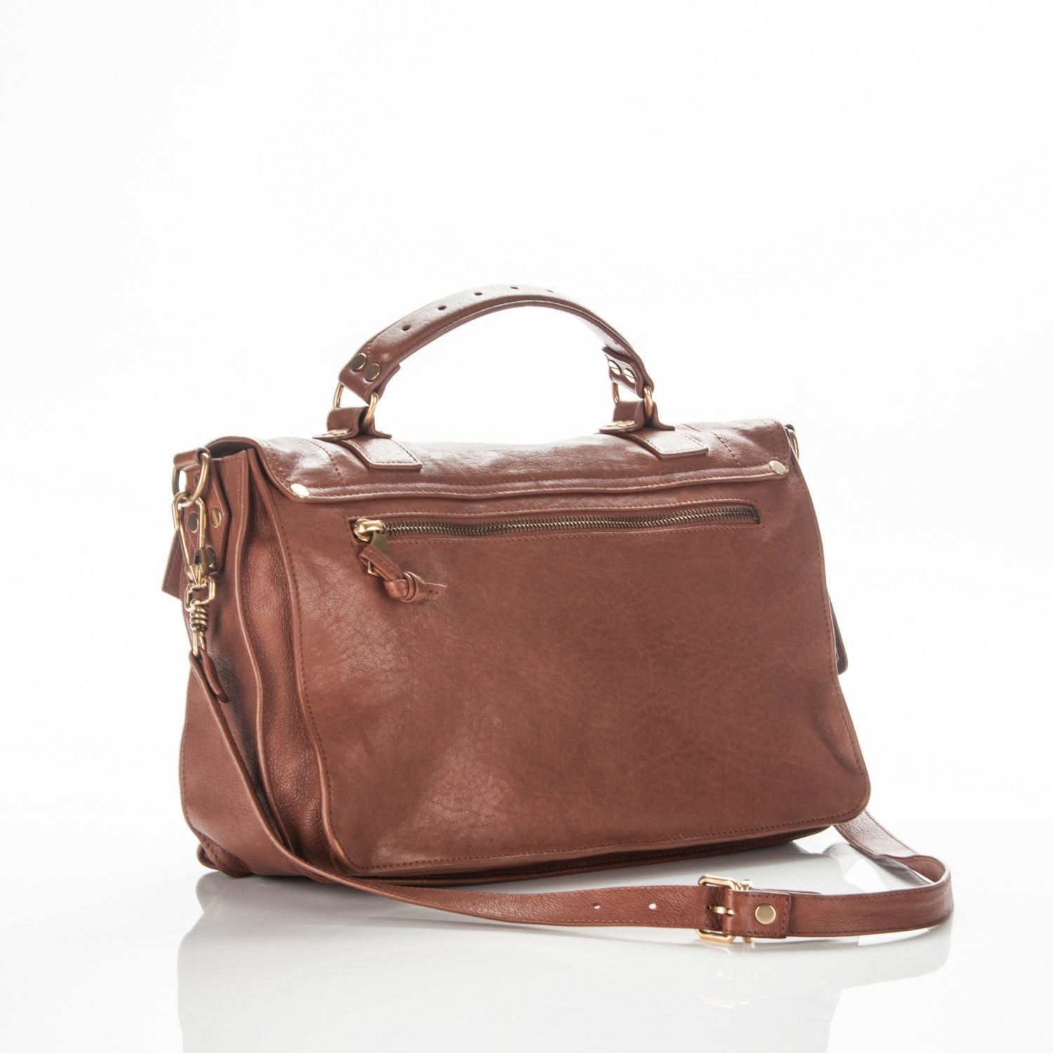 Proenza Schouler Lambskin Medium PS1 Satchel Saddle 3 of 8