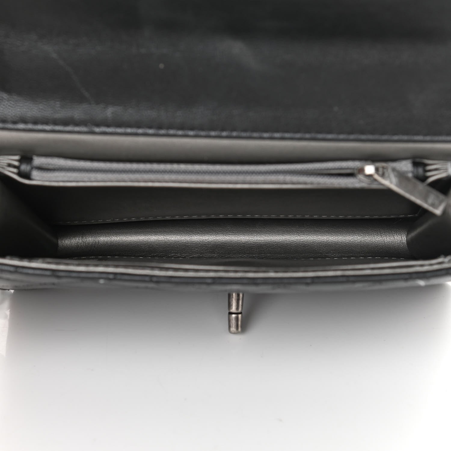 Chanel Goatskin Quilted Logo Small Chic Flap Black 5 of 18