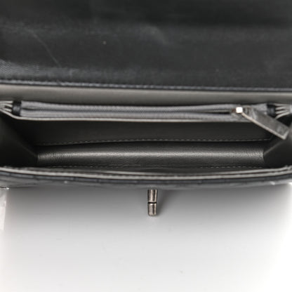 Chanel Goatskin Quilted Logo Small Chic Flap Black 5 of 18