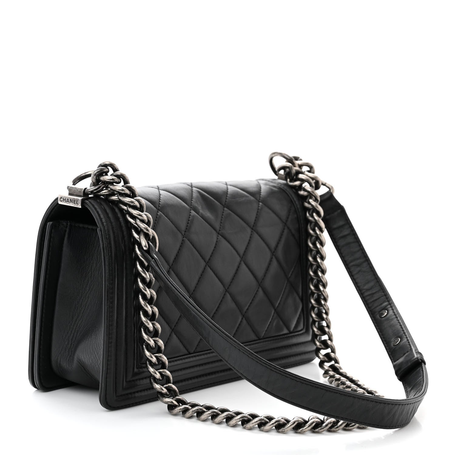 Chanel Calfskin Quilted Medium Boy Flap Black 3 of 13