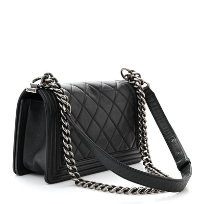 Chanel Calfskin Quilted Medium Boy Flap Black 3 of 13