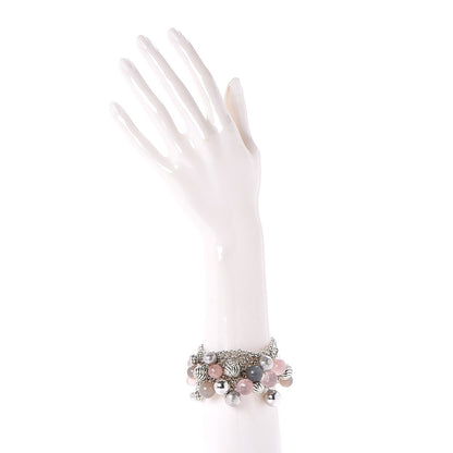 David Yurman Sterling Silver Rose Quartz Elements Beaded Bracelet 2 of 4