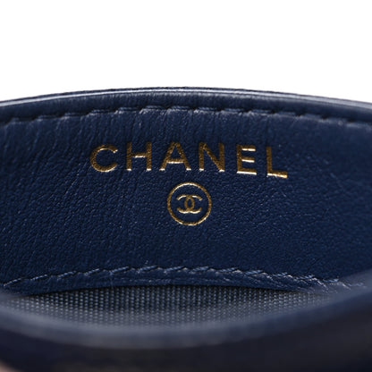 Chanel Caviar Quilted Boy Card Holder Blue 6 of 8