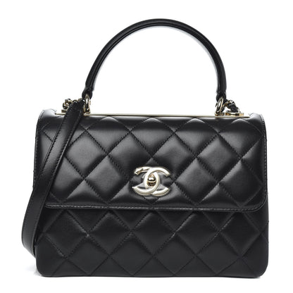 Chanel Lambskin Quilted Small Trendy CC Dual Handle Flap Bag Black 1 of 11