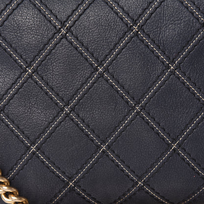 Chanel Calfskin Triple Stitched Medium Flap Navy 9 of 15