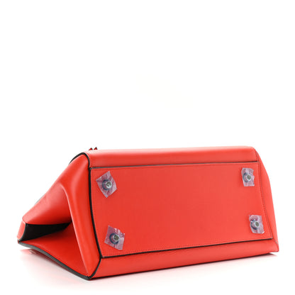 Celine Grained Calfskin Medium Edge Shoulder Bag Vermillion 4 of 12