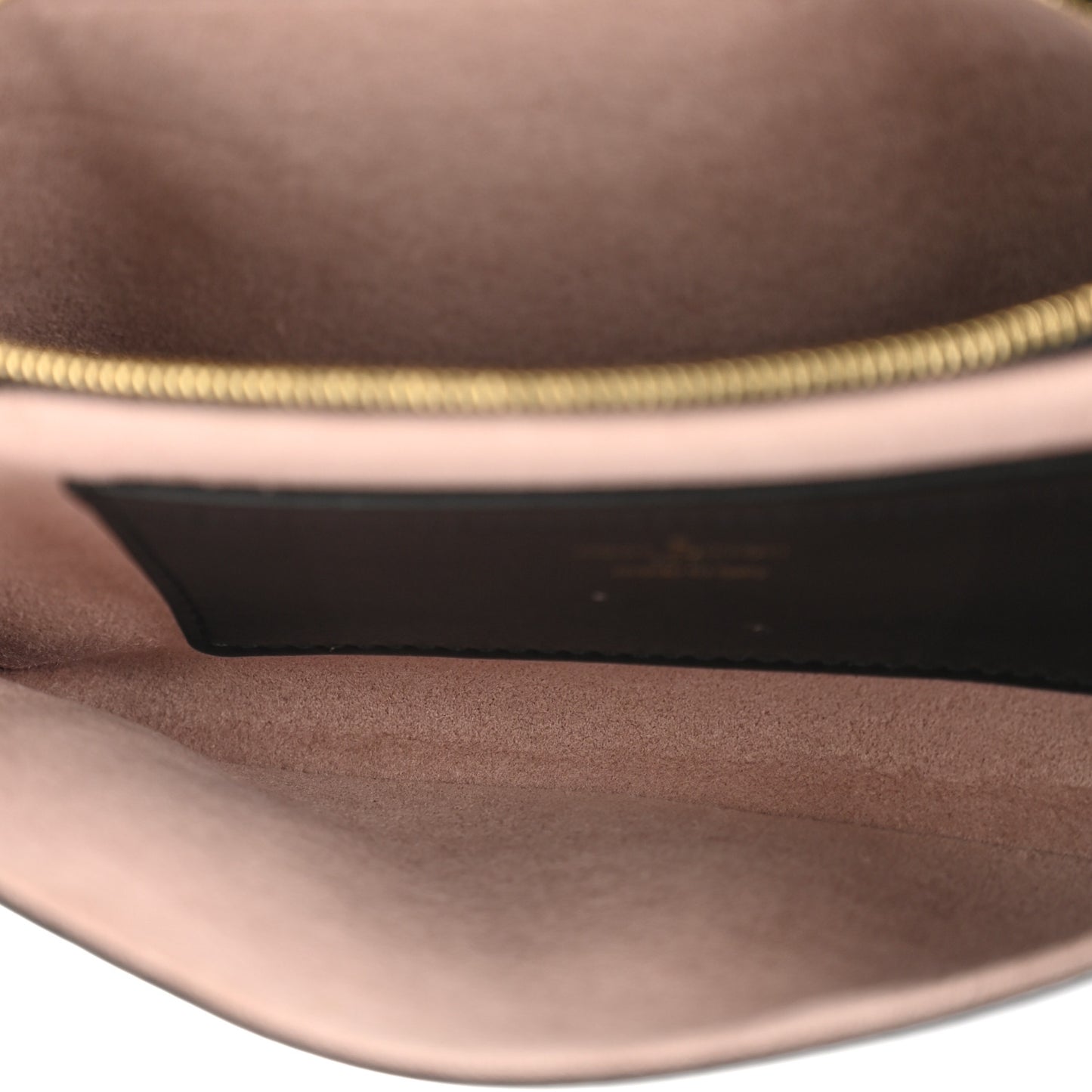 Lambskin Embossed Monogram Pochette Coussin Black