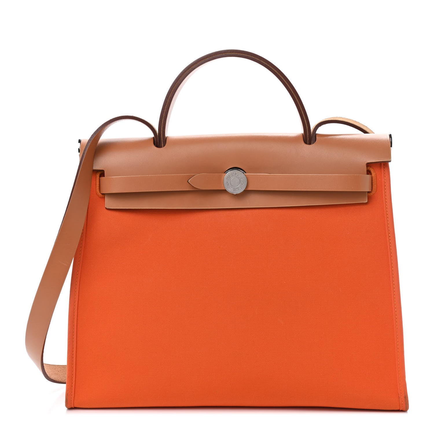 Hermes Toile Vache Hunter Herbag Zip 31 PM Orange 3 of 13
