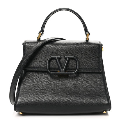 Valentino Garavani Grainy Calfskin Small VSling Top Handle Bag Black 1 of 9