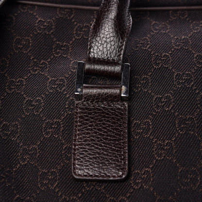 Gucci Denim Monogram Large Carry On Duffle Dark Brown 10 of 10