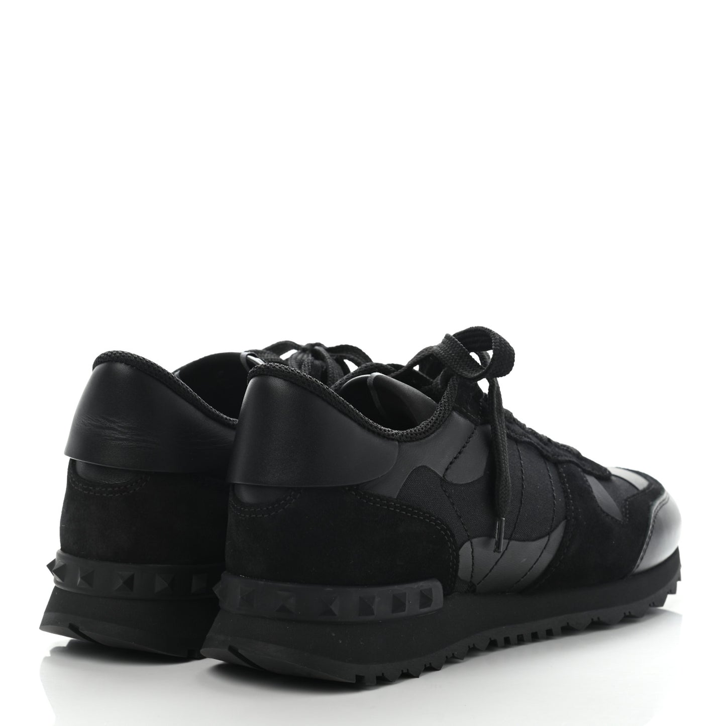 Nappa Suede Camouflage Womens Rockrunner Sneakers 37.5 Black