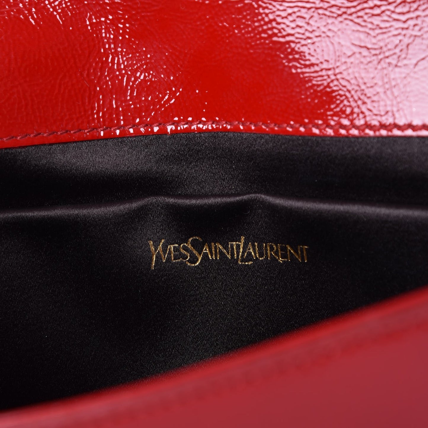 Textured Patent Monogram Large Belle De Jour Clutch Red