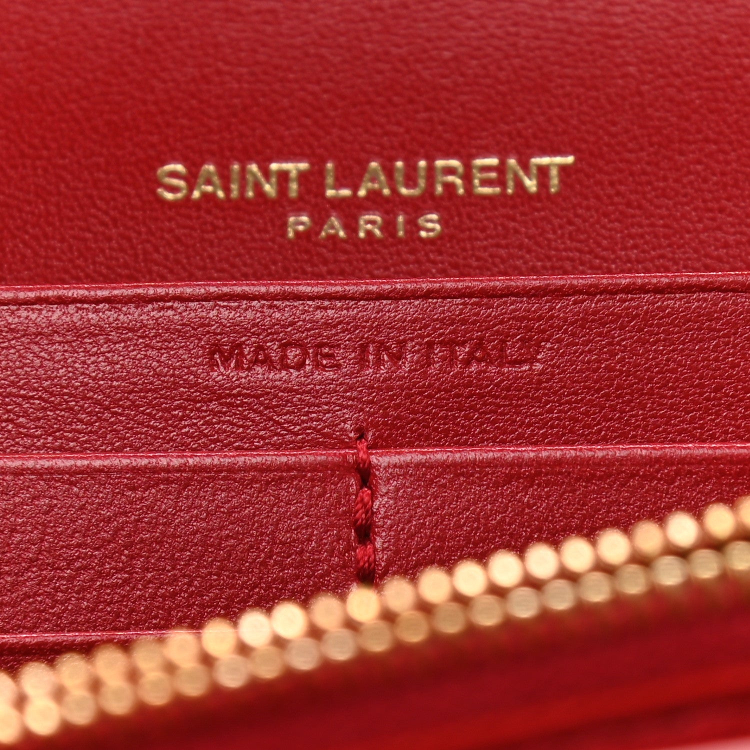 Saint Laurent Patent Calfskin Monogram Kate Wallet On Chain Rouge Eros 7 of 12