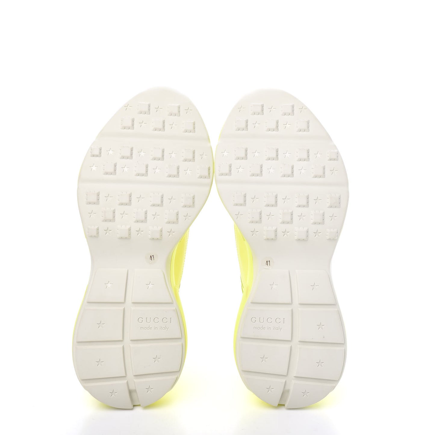 Calfskin Womens Rhyton Sneakers 41 Fluo Yellow