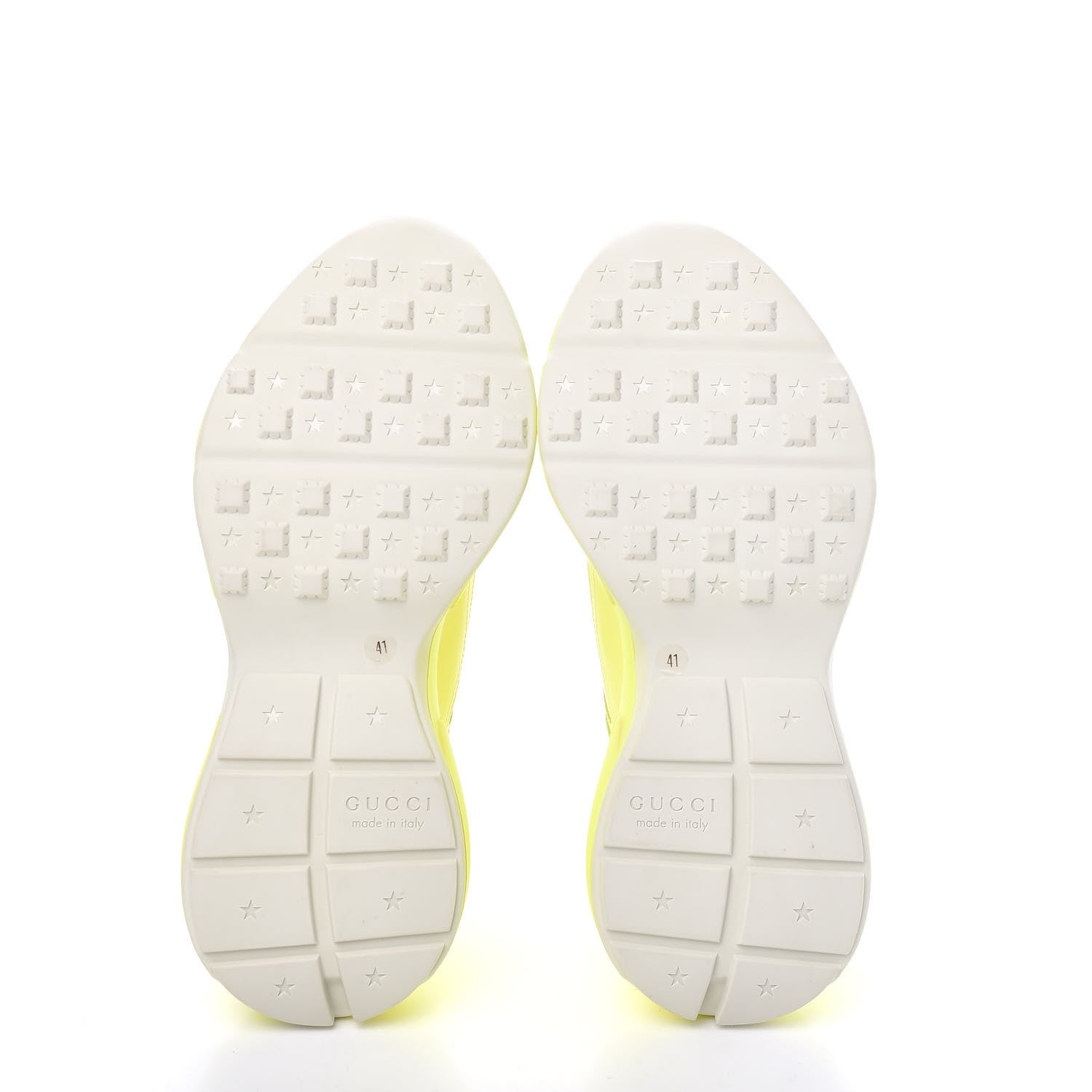 Gucci Calfskin Womens Rhyton Sneakers 41 Fluo Yellow 5 of 8