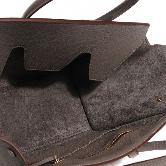 Crisped Calfskin Mini Tie Tote Medium Grey