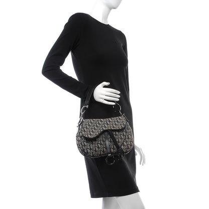 Christian Dior Monogram Double Saddle Bag Black 2 of 9