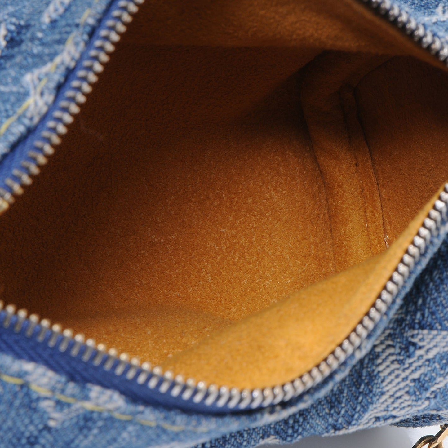 Monogram Denim Pochette Speedy PM Key Holder Blue