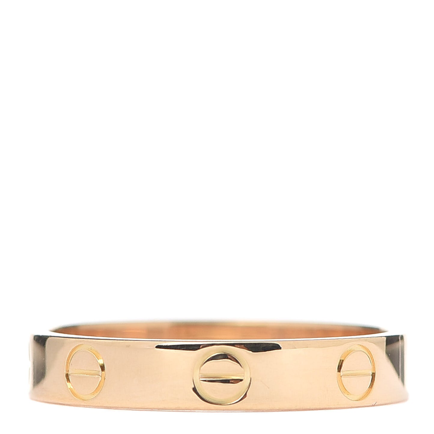 18K Yellow Gold 3.5mm LOVE Wedding Band Ring 55 7.25