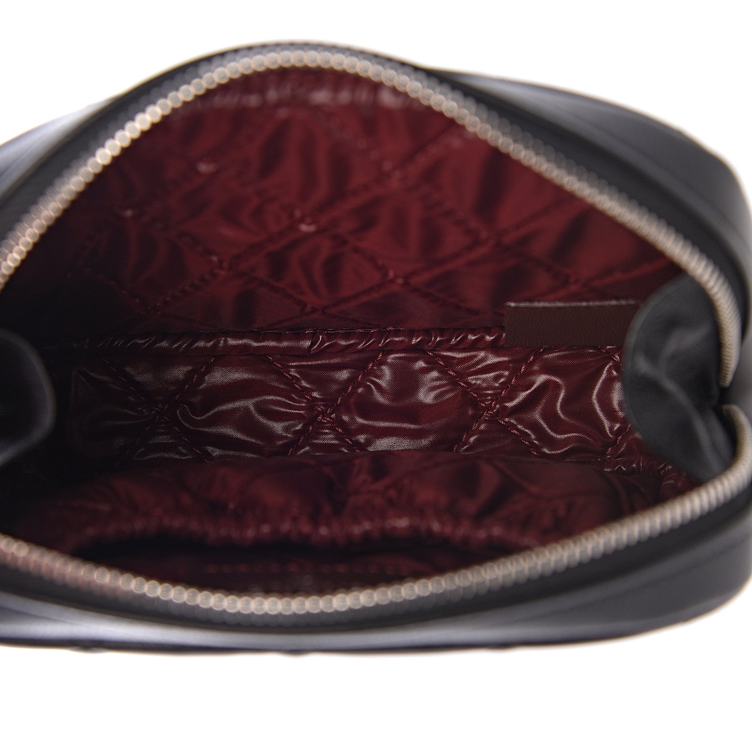 Chanel Lambskin Quilted Small Curvy Pouch Cosmetic Case Black 5 of 8